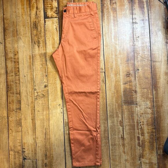 Zara Pants Mens size 29 copper orange trouser slacks business office Formal - Picture 2 of 8